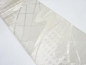 流水に光悦垣模様織り出し袋帯